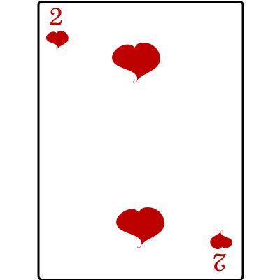 2 of Hearts clipart