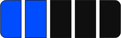 2 progress bars blue LEDs clipart
