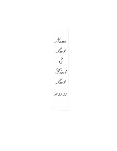 2 X 9 Vertical Candle Template clipart