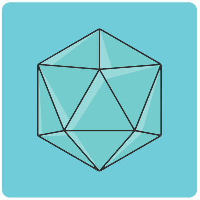 20 sided dice icon clipart