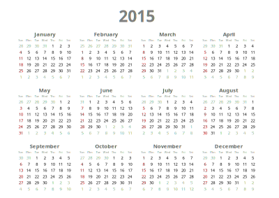 2015 Calendar clipart