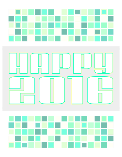2016 New Year Card clipart