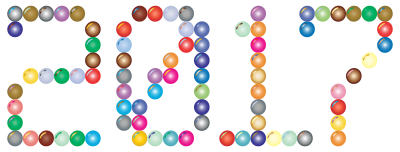 2017 Lights Typography 2 clipart