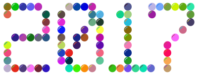 2017 Lights Typography clipart