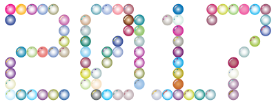 2017 Lights Typography 3 clipart