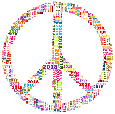 2018 Peace Sign clipart