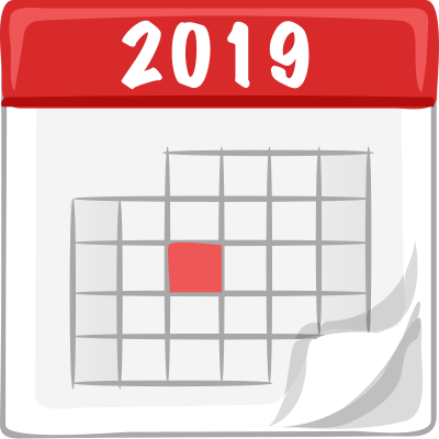 2019 calendar clipart