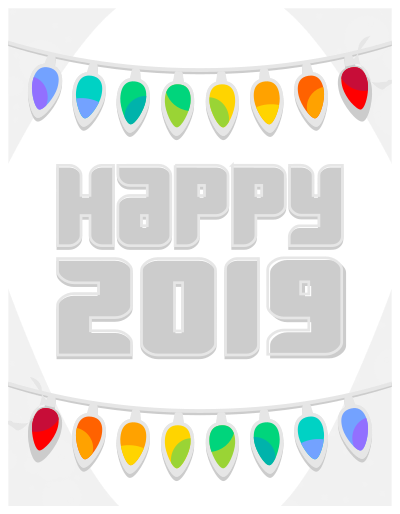 2019 New Year Card clipart