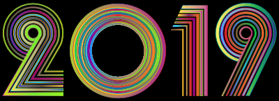 2019 Typography Polyprismatic clipart