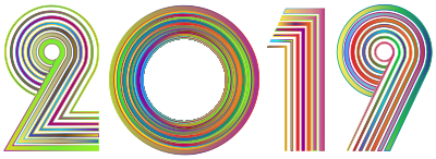 2019 Typography Polyprismatic No BG clipart