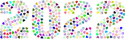 2022 Love And Peace Colorful clipart