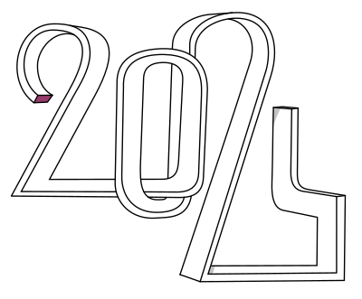 2024 - Geometric Ribbon clipart