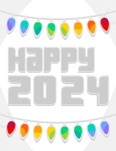 2024 New Year Card clipart