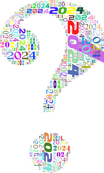 2024 Question Mark Colorful clipart