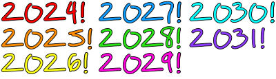 2025 2026 2027 2028 future years clipart