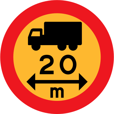 20m truck sign clipart