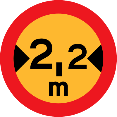 2.2 m sign clipart