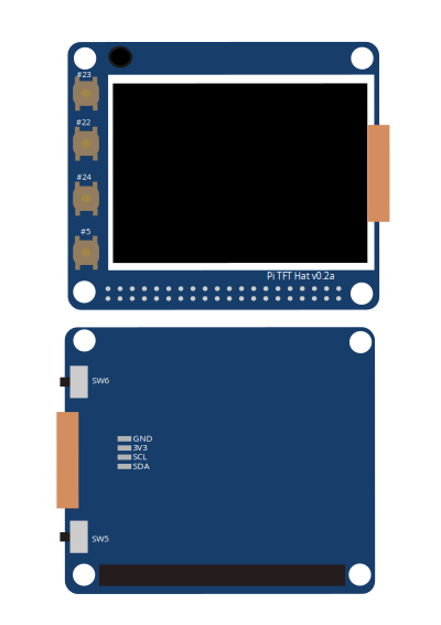 2.2" TFT LCD Display Hat clipart