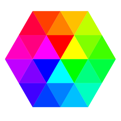24 color hexagon clipart