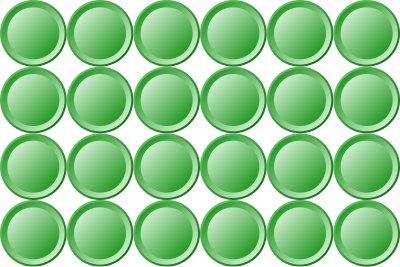 24 colorful buttons clipart