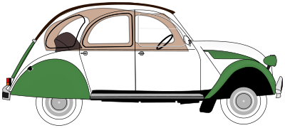 2CV (colour 1) clipart