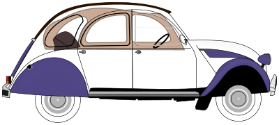 2CV (colour 2) clipart