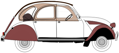 2CV (colour 3) clipart