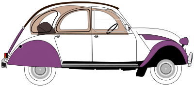 2CV (colour 4) clipart