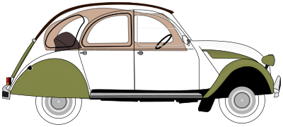 2CV (colour 5) clipart