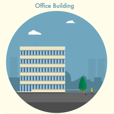 2D Office Building clipart