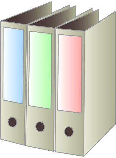 3 binders clipart