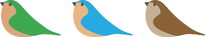 3 birds clipart