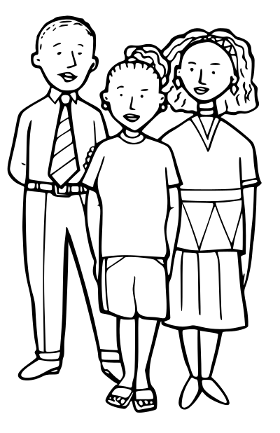 3 Children clipart