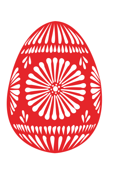 3 colour easter eggs clipart