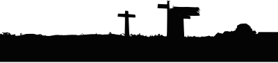3 Crosses Silhouette Landscape clipart