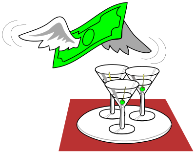 3 martini lunch clipart
