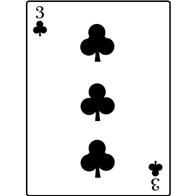 3 of Clubs clipart