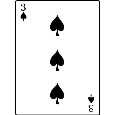 3 of Spades clipart