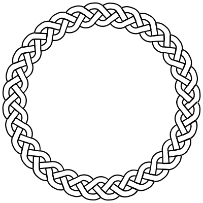 3-plait border circle clipart