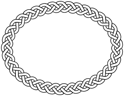 3-plait border oval clipart