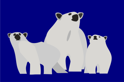 3 polarbears clipart