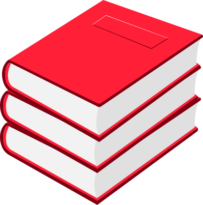 3 red books clipart