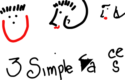 3 Simple Faces clipart