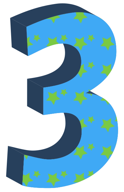 3 Three Ø«Ù„Ø§Ø«Ø© clipart