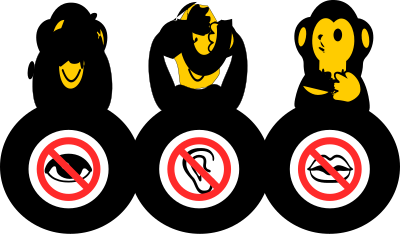 3 Wise Monkeys Remix Sticker 2 clipart