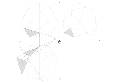 30 net construction geodesic spheres recursive from tetrahedron clipart