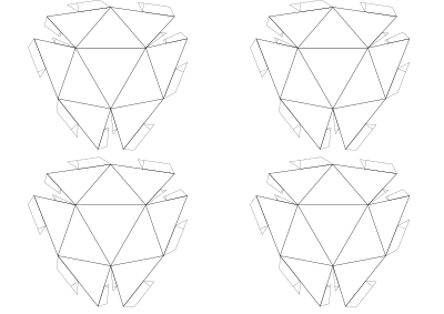 32 net geodesic sphere clipart