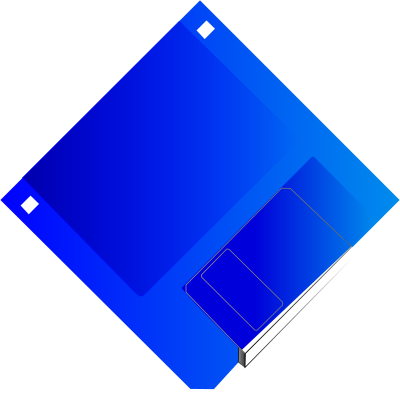 3.5 Floppy Disk Blue No label clipart