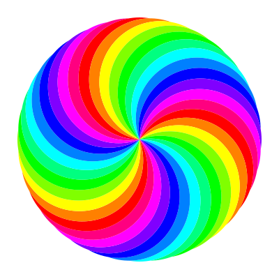 36 circle swirl 12 color clipart
