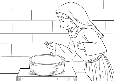 36 Mark 12:41-44 02 clipart